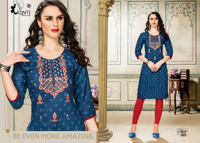 Mint Vol 5 By Kinti Embroidery Kurtis Catalog